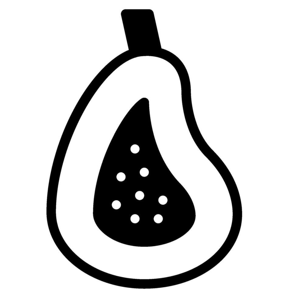 papaya ikon illustration för webb, app, infografik, etc vektor
