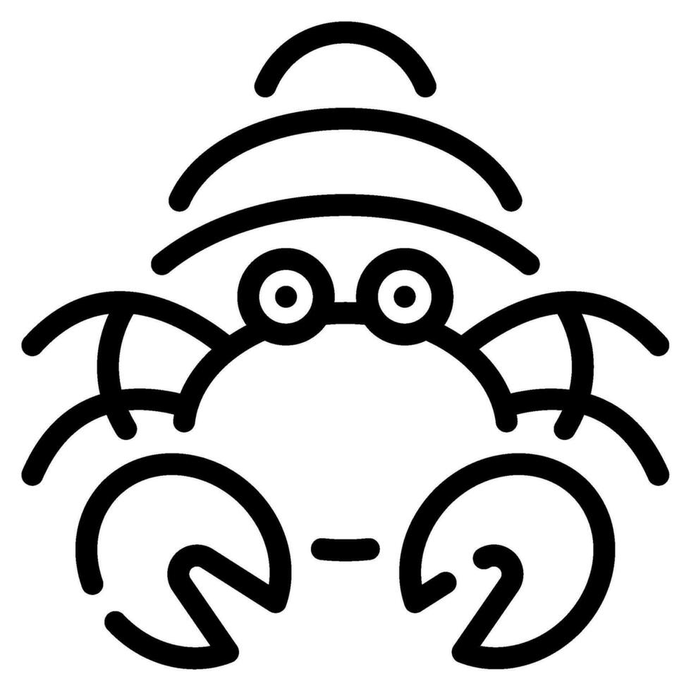 Einsiedler Krabbe Symbol Illustration zum Netz, Anwendung, Infografik, usw vektor