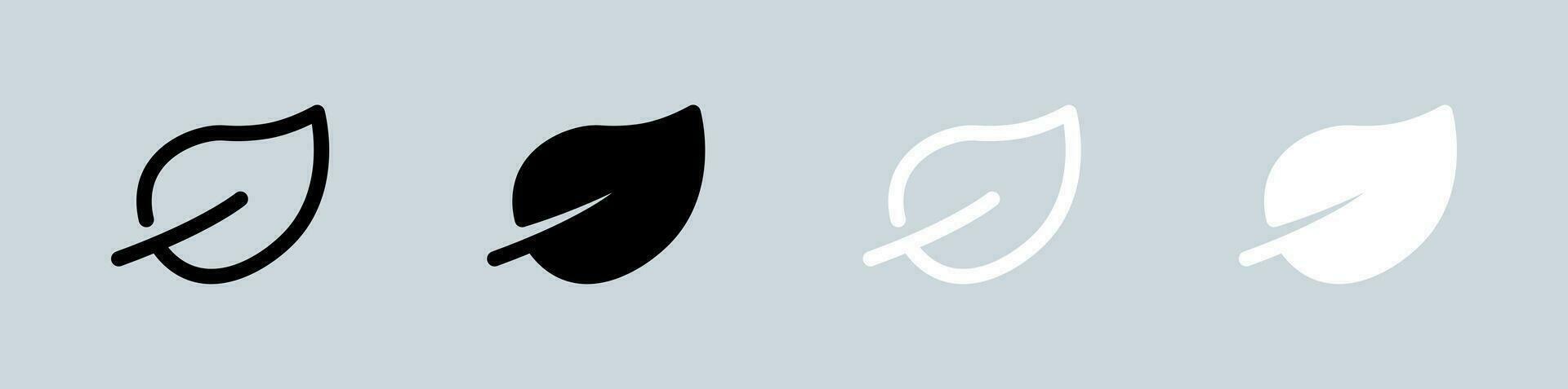 miljö- ikon uppsättning i svart och vit. eco tecken vektor illustration.