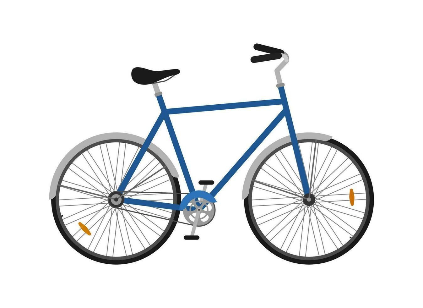 stad cykel isolerat på vit bakgrund, ekologisk sport transport cykel. vektor illustration.