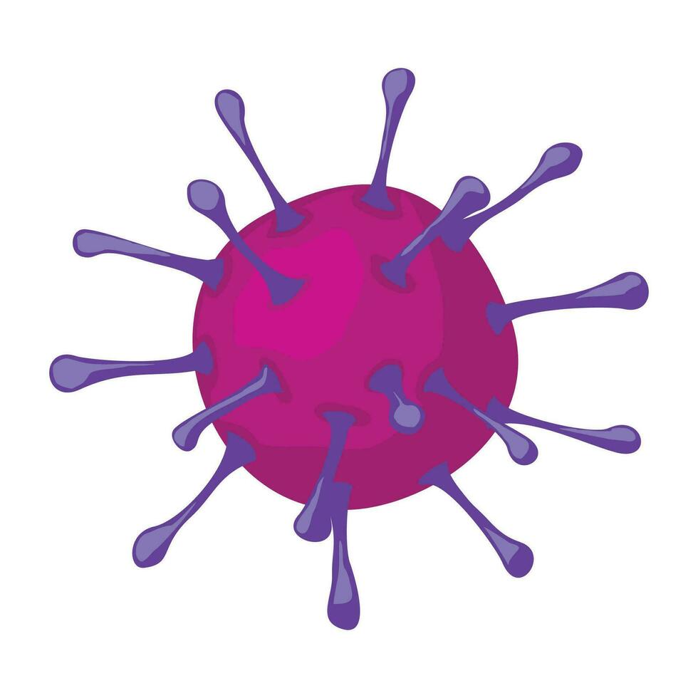 allmänning mänsklig virus eller bakterie isolerat på vit bakgrund. coronavirus cell sjukdom infektion medicin sjukvård vektor