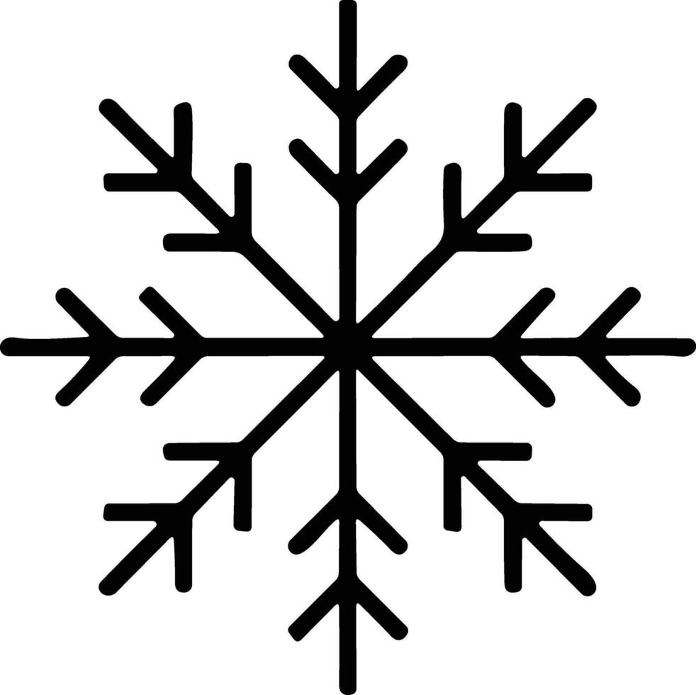 Schneeflocken dünn Linie Symbol. einfach Schneeflocke, zum Bericht, Präsentation, Diagramm, Netz Design. Eis Symbol vektor