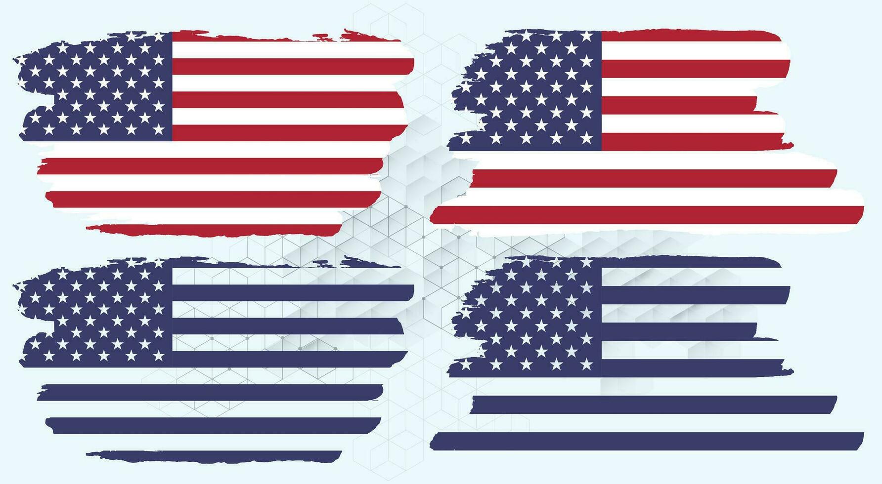 amerikanisch Flagge Silhouette, Grunge USA Flagge einstellen Vektor, Grunge, Flagge, Silhouette, Unabhängigkeit, Juli, 4 .. von Juli, 4 .. Juli, Flagge Silhouette vektor