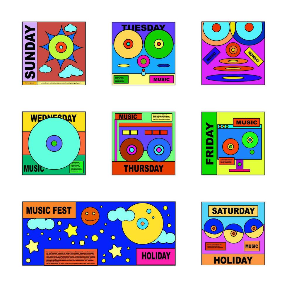 abstrakt färgrik musik bakgrund för baner. affisch, mall, flygblad, mall, broschyr, etc vektor