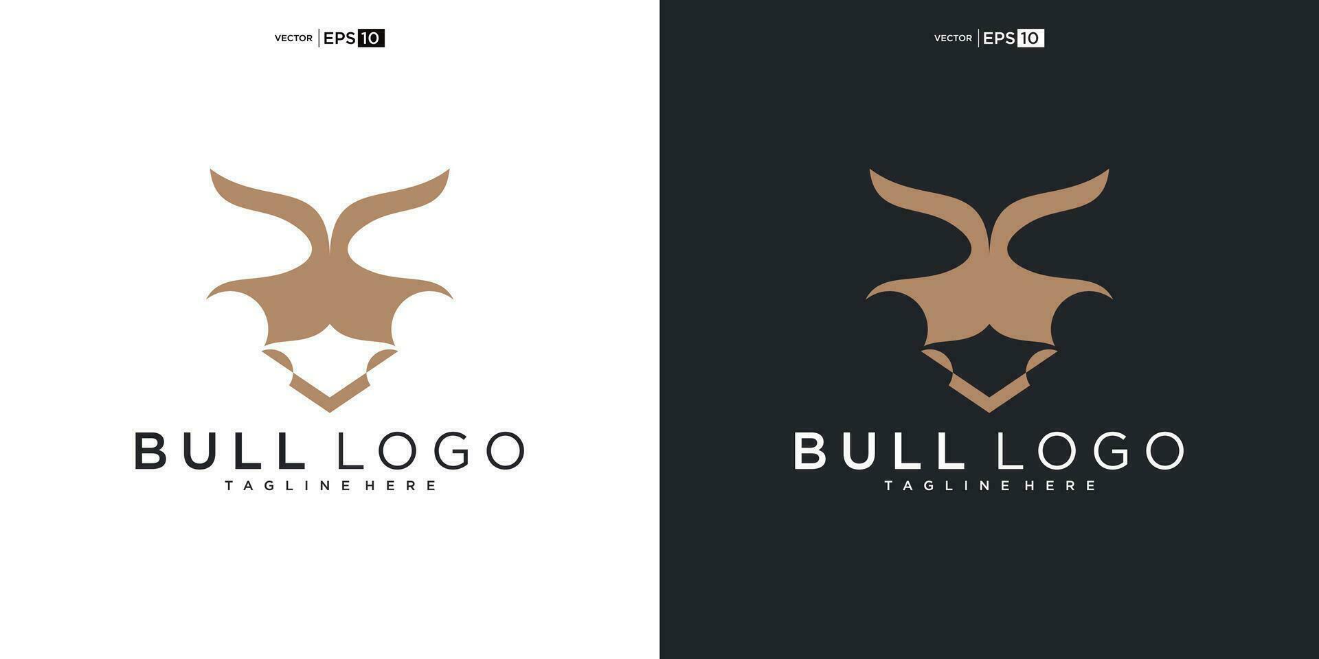 tjur, angus ko bison buffel premie logotyp design. kreativ tjur horn vektor