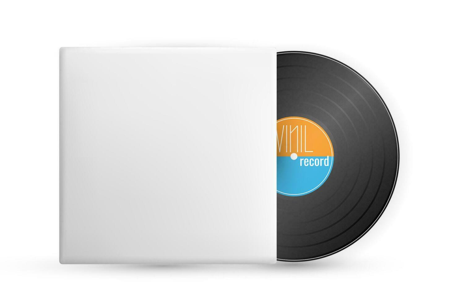 Vinyl Musik- aufzeichnen. Jahrgang Grammophon Rabatt. Vektor Illustration.