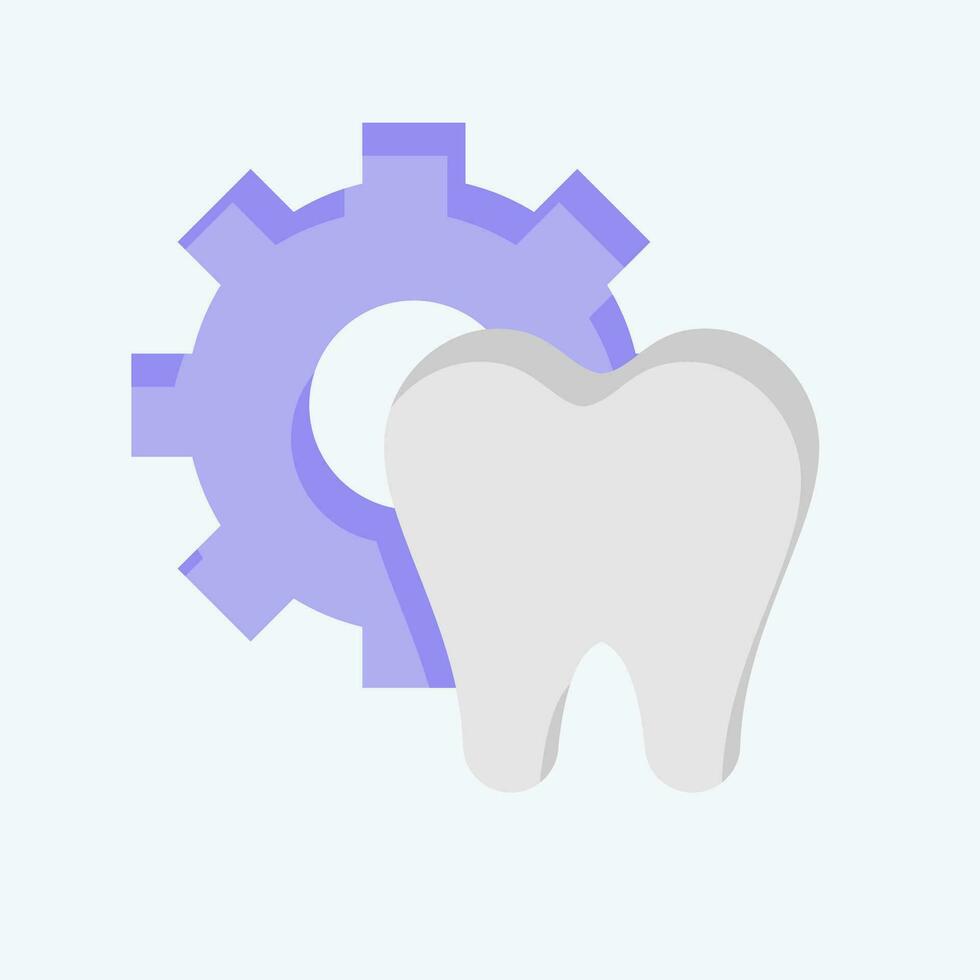 ikon dental tjänster. relaterad till dental symbol. platt stil. enkel design redigerbar. enkel illustration vektor