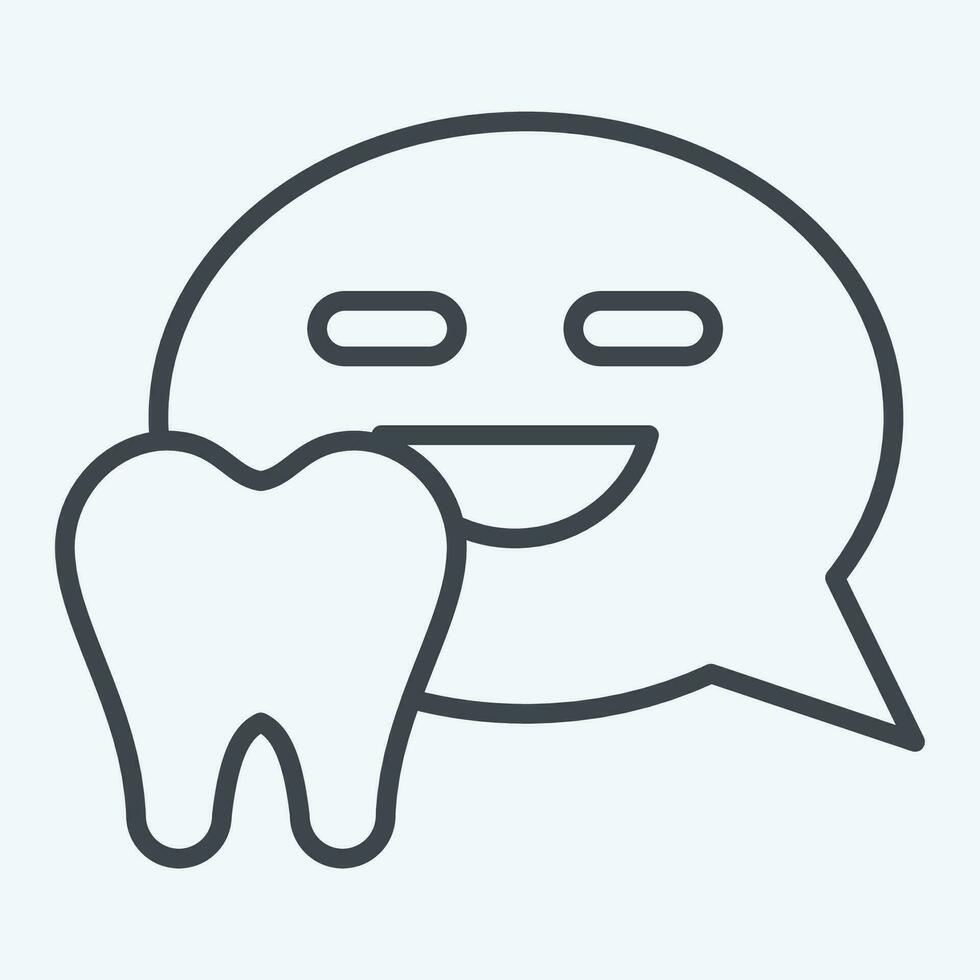 ikon forum. relaterad till dental symbol.line stil. enkel design redigerbar. enkel illustration vektor