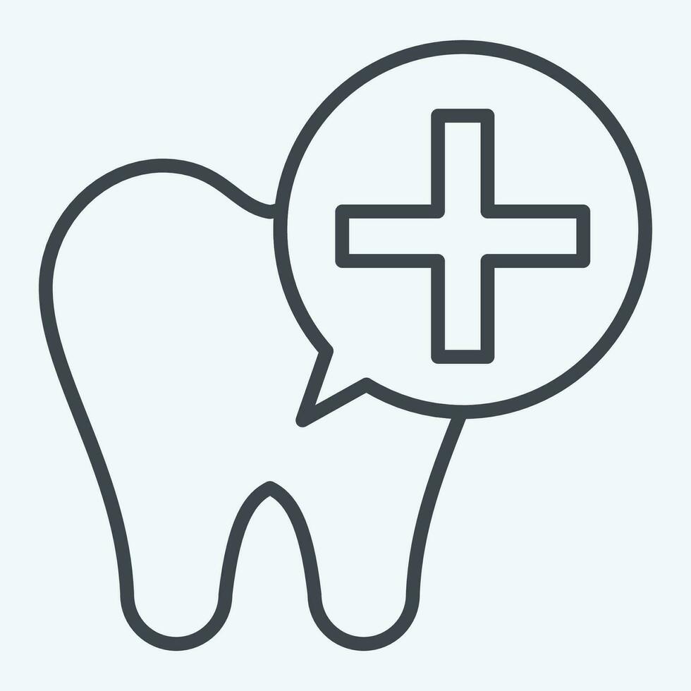 ikon dental implantat. relaterad till dental symbol.line stil. enkel design redigerbar. enkel illustration vektor