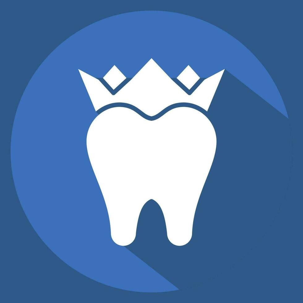 ikon dental kronor. relaterad till dental symbol. komisk stil. enkel design redigerbar. enkel illustration vektor