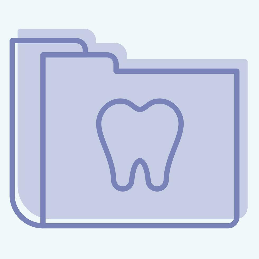 ikon dental uppgifter. relaterad till dental symbol. två tona stil. enkel design redigerbar. enkel illustration vektor