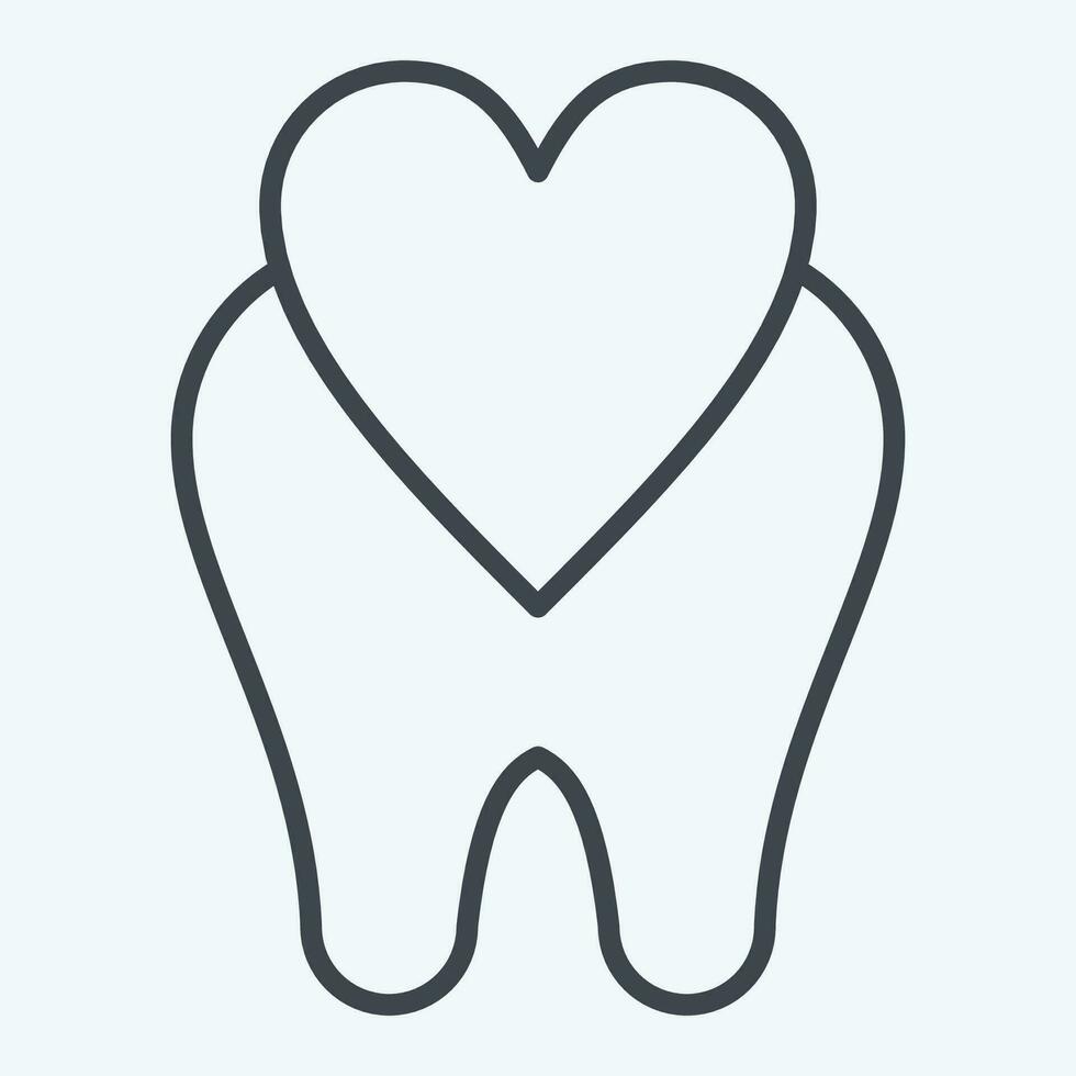 Symbol Dental Pflege. verbunden zu Dental symbol.line Stil. einfach Design editierbar. einfach Illustration vektor