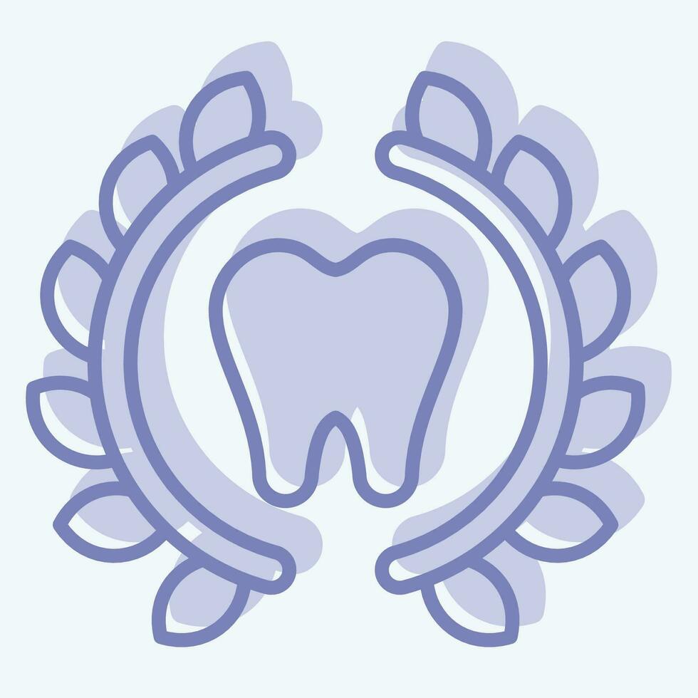 ikon tandställning. relaterad till dental symbol. två tona stil. enkel design redigerbar. enkel illustration vektor