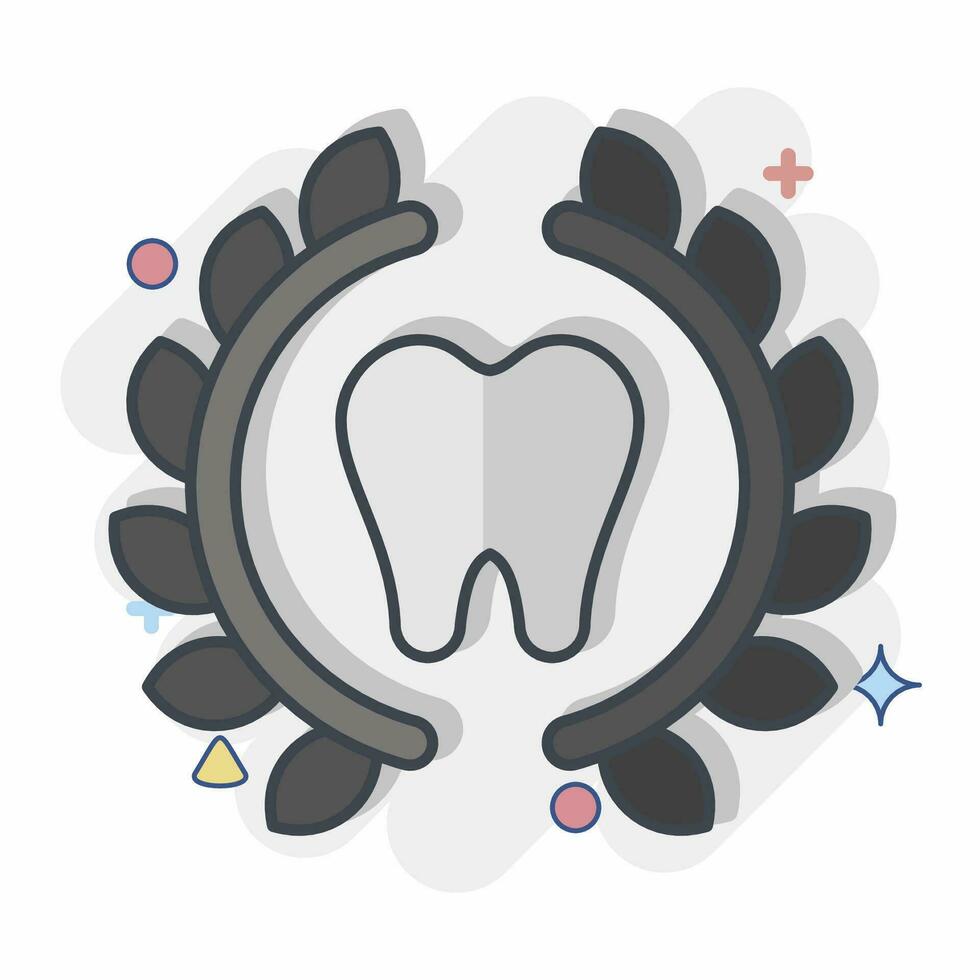 Symbol Zahnspange. verbunden zu Dental Symbol. Comic Stil. einfach Design editierbar. einfach Illustration vektor