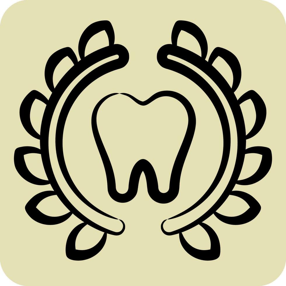 Symbol Zahnspange. verbunden zu Dental Symbol. Hand gezeichnet Stil. einfach Design editierbar. einfach Illustration vektor