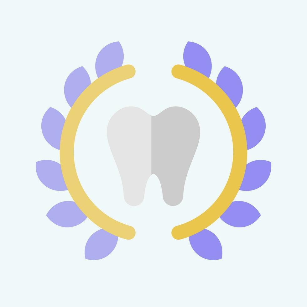 Symbol Zahnspange. verbunden zu Dental Symbol. eben Stil. einfach Design editierbar. einfach Illustration vektor