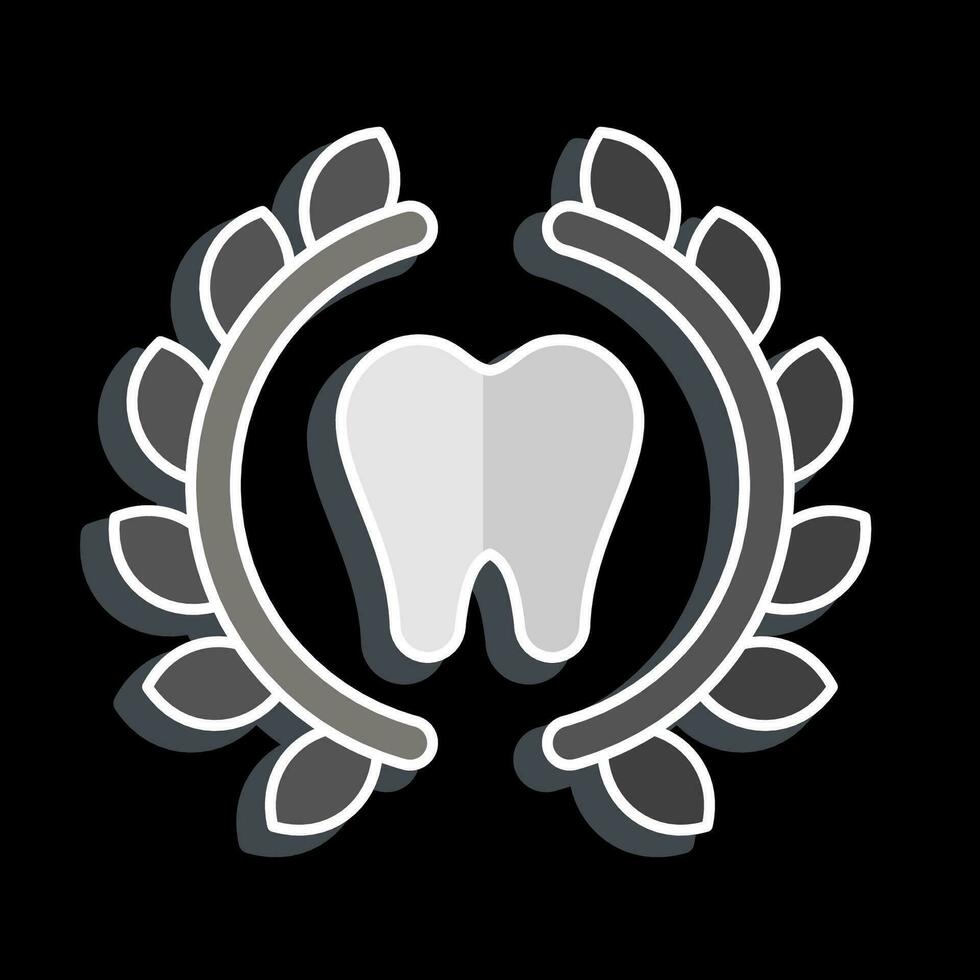 ikon tandställning. relaterad till dental symbol. glansig stil. enkel design redigerbar. enkel illustration vektor