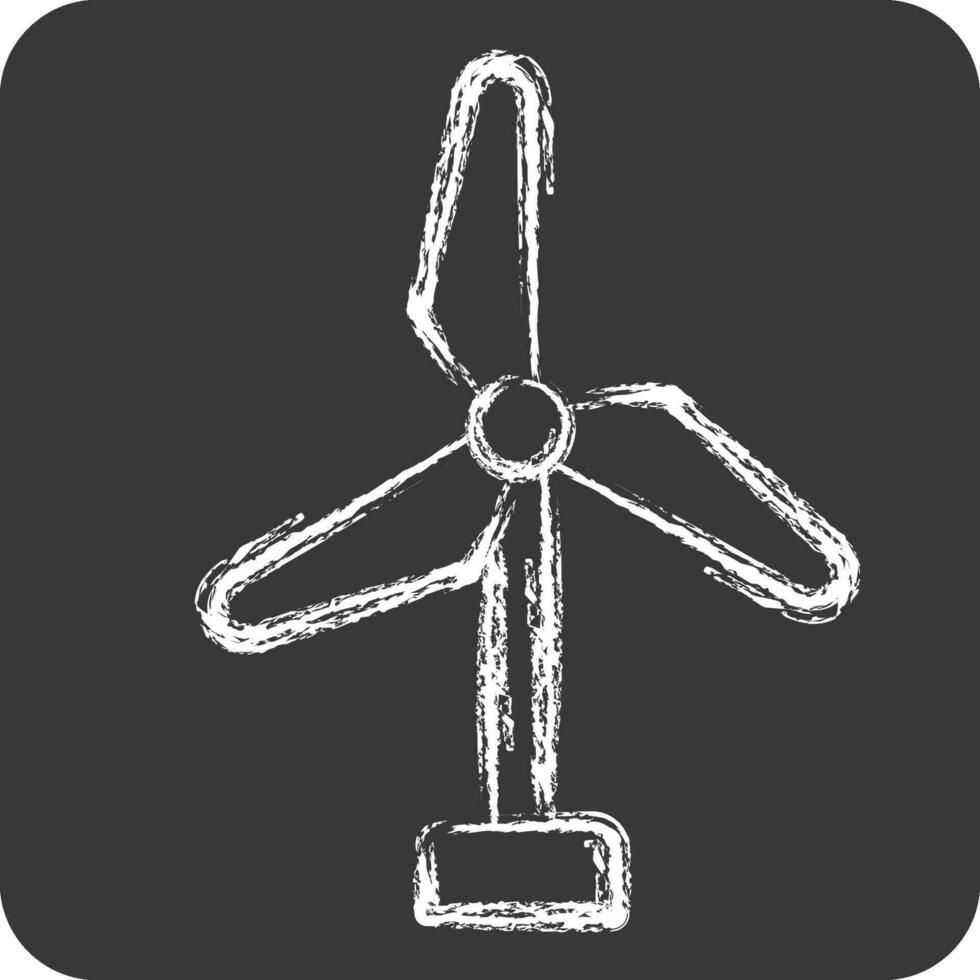 Symbol Turbine. verbunden zu Spanien Symbol. Kreide Stil. einfach Design editierbar. einfach Illustration vektor