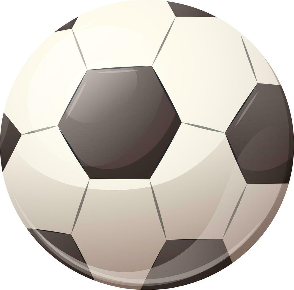 Kinder- Fußball Ball auf transparent Hintergrund. Vektor Illustration von Single Fußball Element