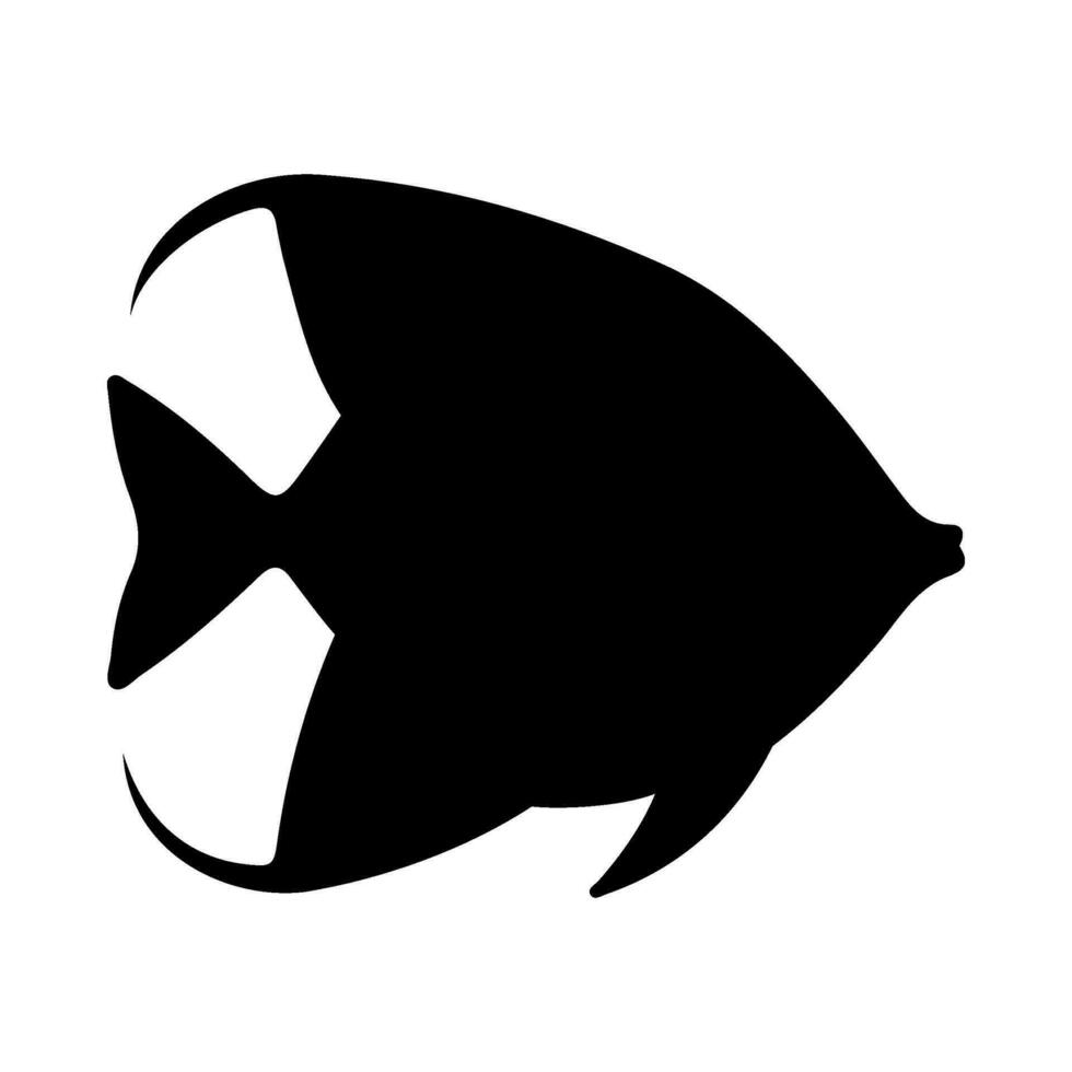 tropisch Fisch Silhouette Illustration auf isoliert Hintergrund vektor