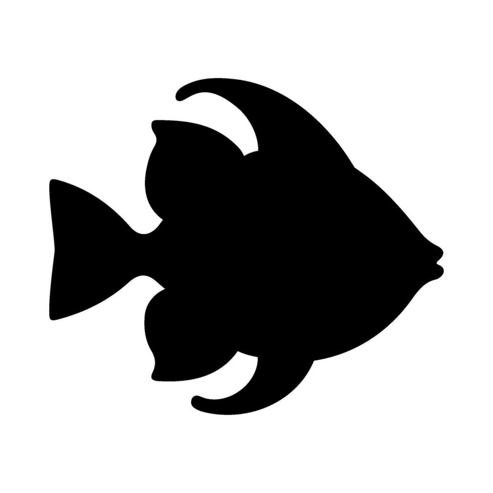 tropisch Fisch Silhouette Illustration auf isoliert Hintergrund vektor