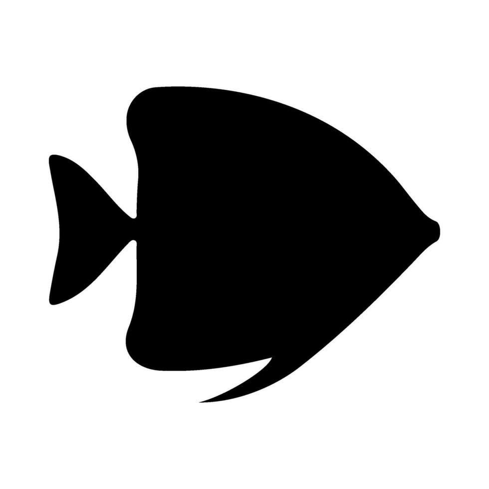 tropisch Fisch Silhouette Illustration auf isoliert Hintergrund vektor