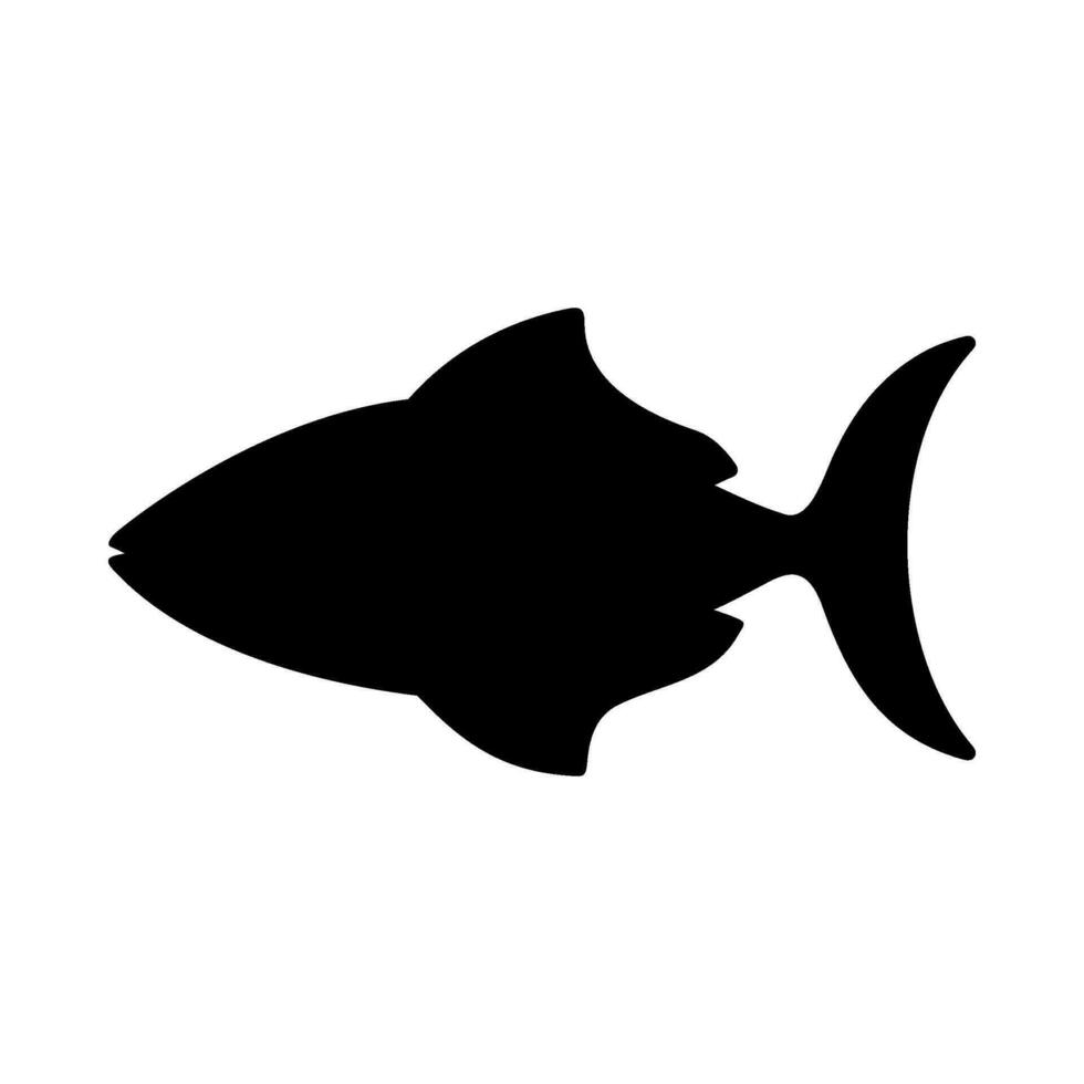 tropisch Fisch Silhouette Illustration auf isoliert Hintergrund vektor