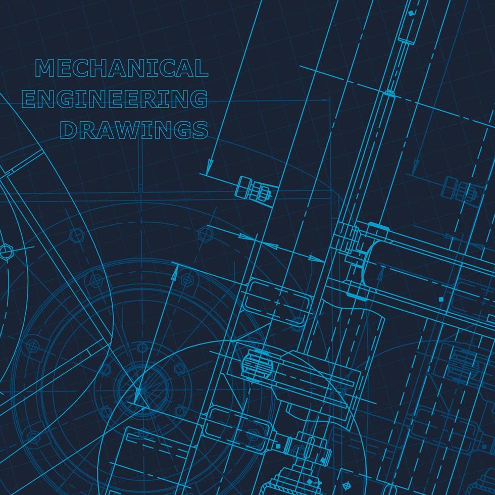 Blaupause, Skizze. Vektor-Engineering-Illustration. Cover, Flyer, Banner vektor