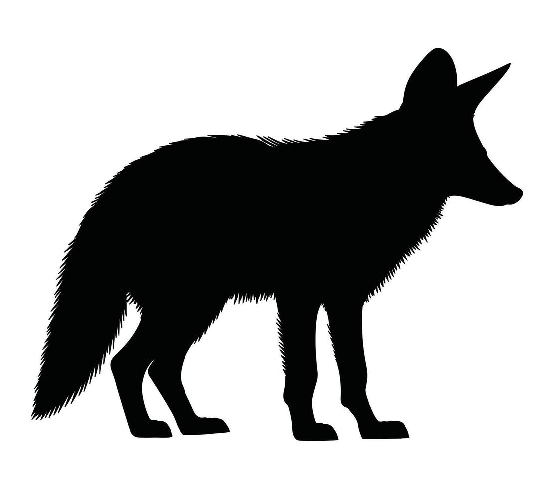 Erdwolf Silhouette Symbol. Vektor Bild.