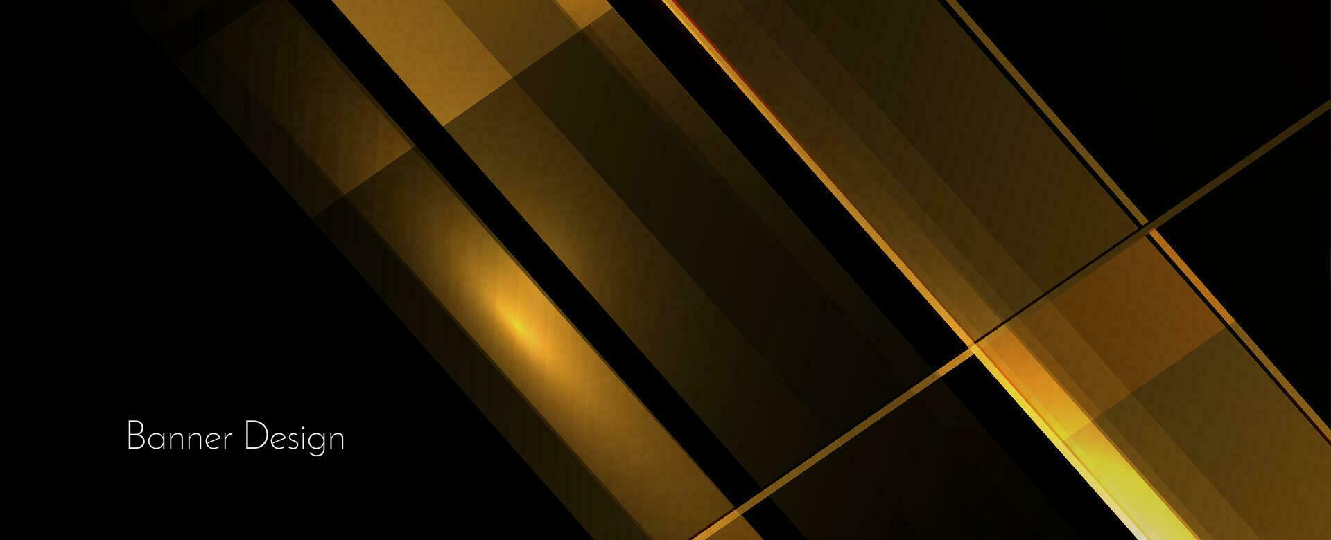 abstrakt geometriskt mönster guld elegant modern banner vektor