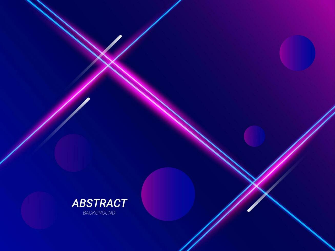 abstrakte geometrische Neonlinien Illustration Banner Muster Hintergrund vektor