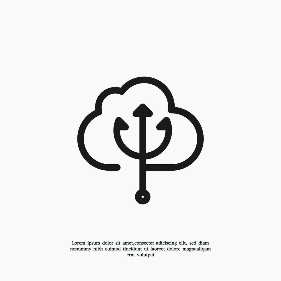 moln treudd logotyp design mall illustration vektor