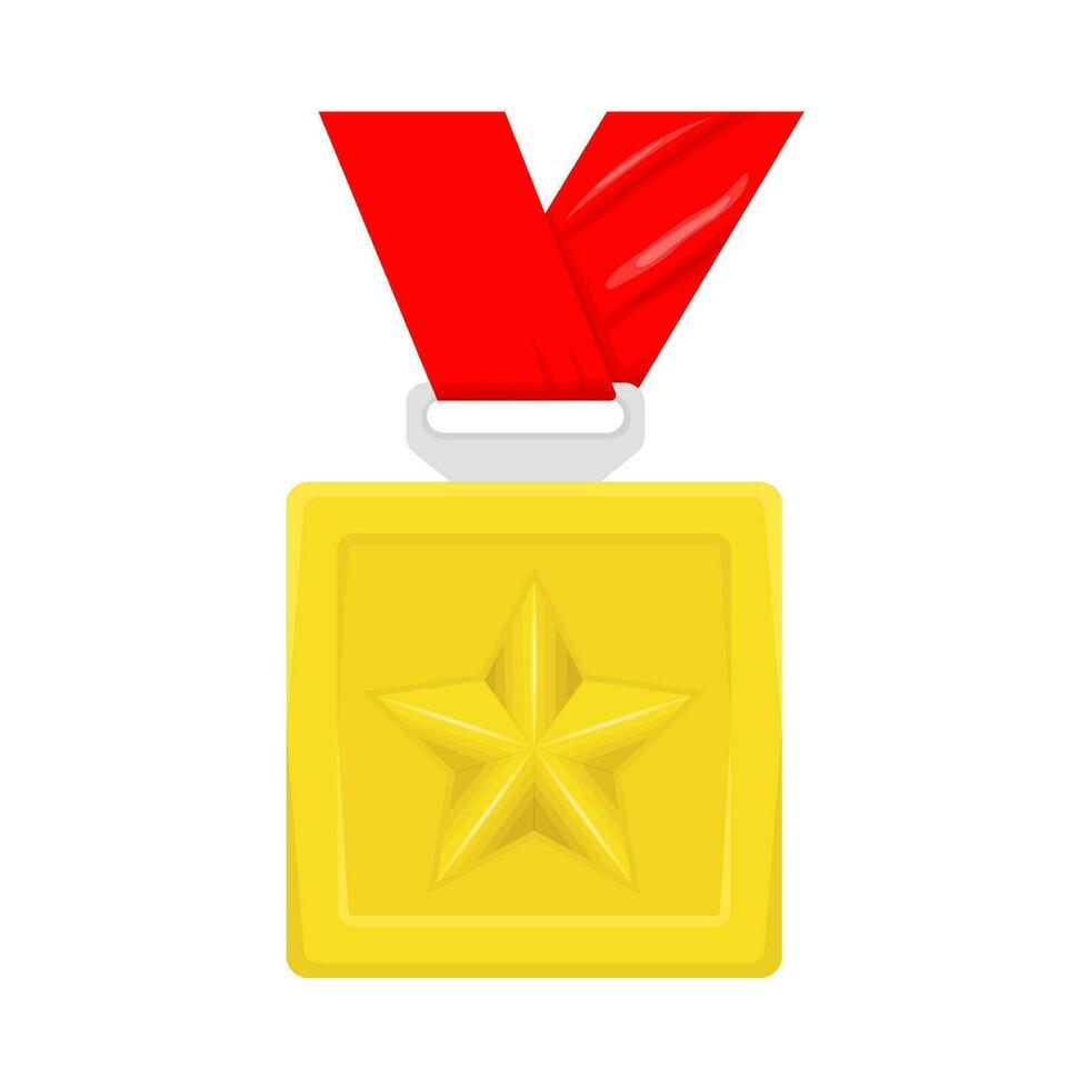 medalj guld vinnare illustration vektor