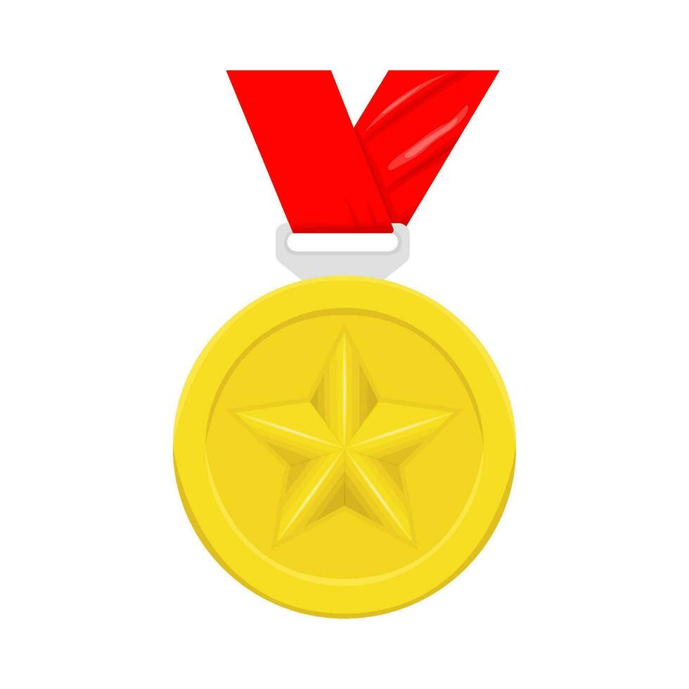 medalj guld vinnare illustration vektor