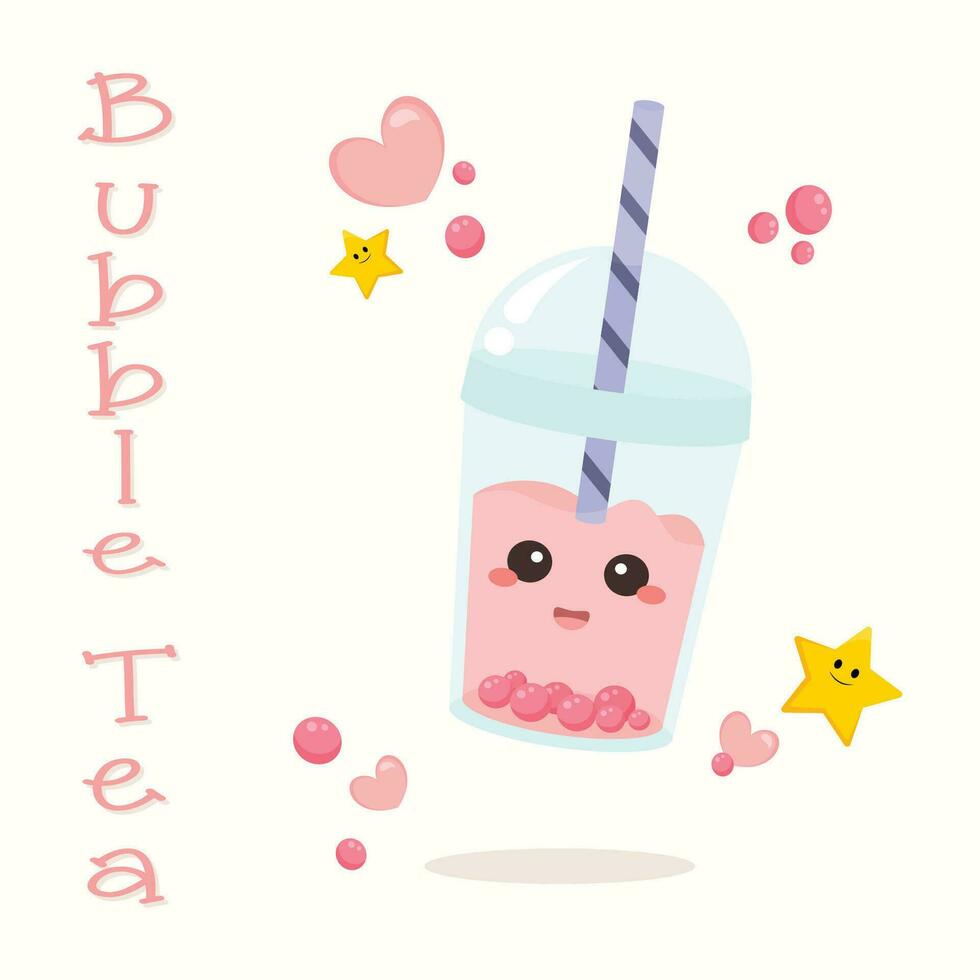 bubbla te tecknad serie karaktär vektor illustration grafisk