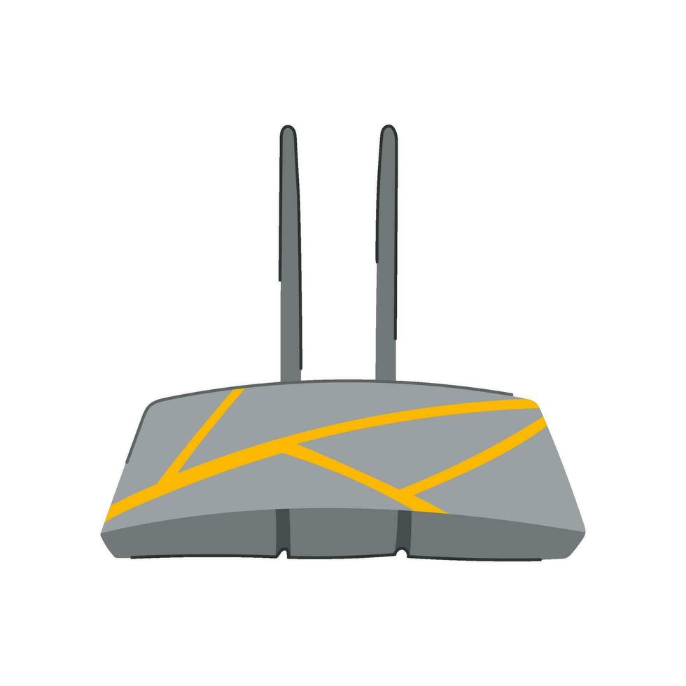 trådlös router tecknad serie vektor illustration