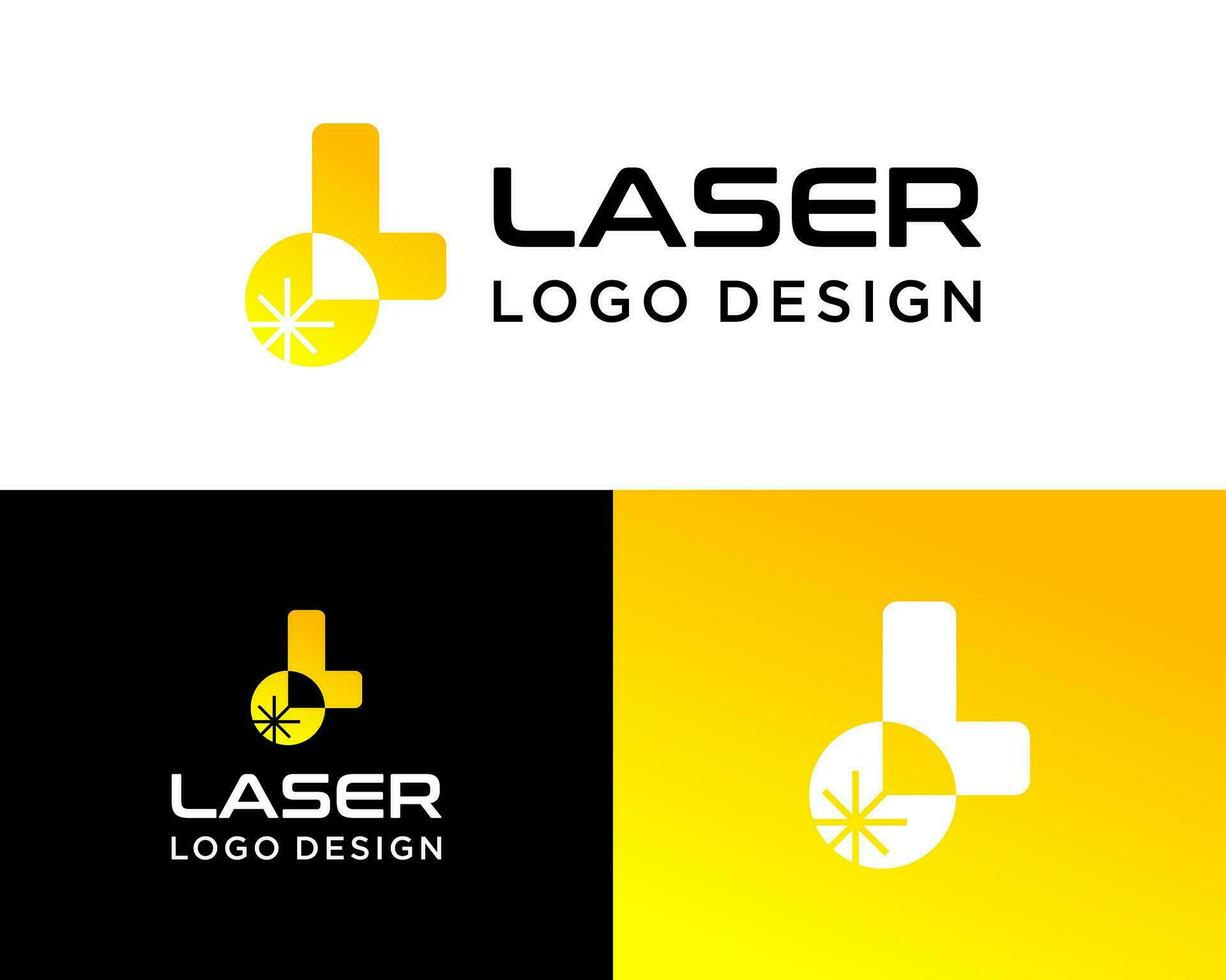 brev l monogram industriell laser maskin logotyp design. vektor