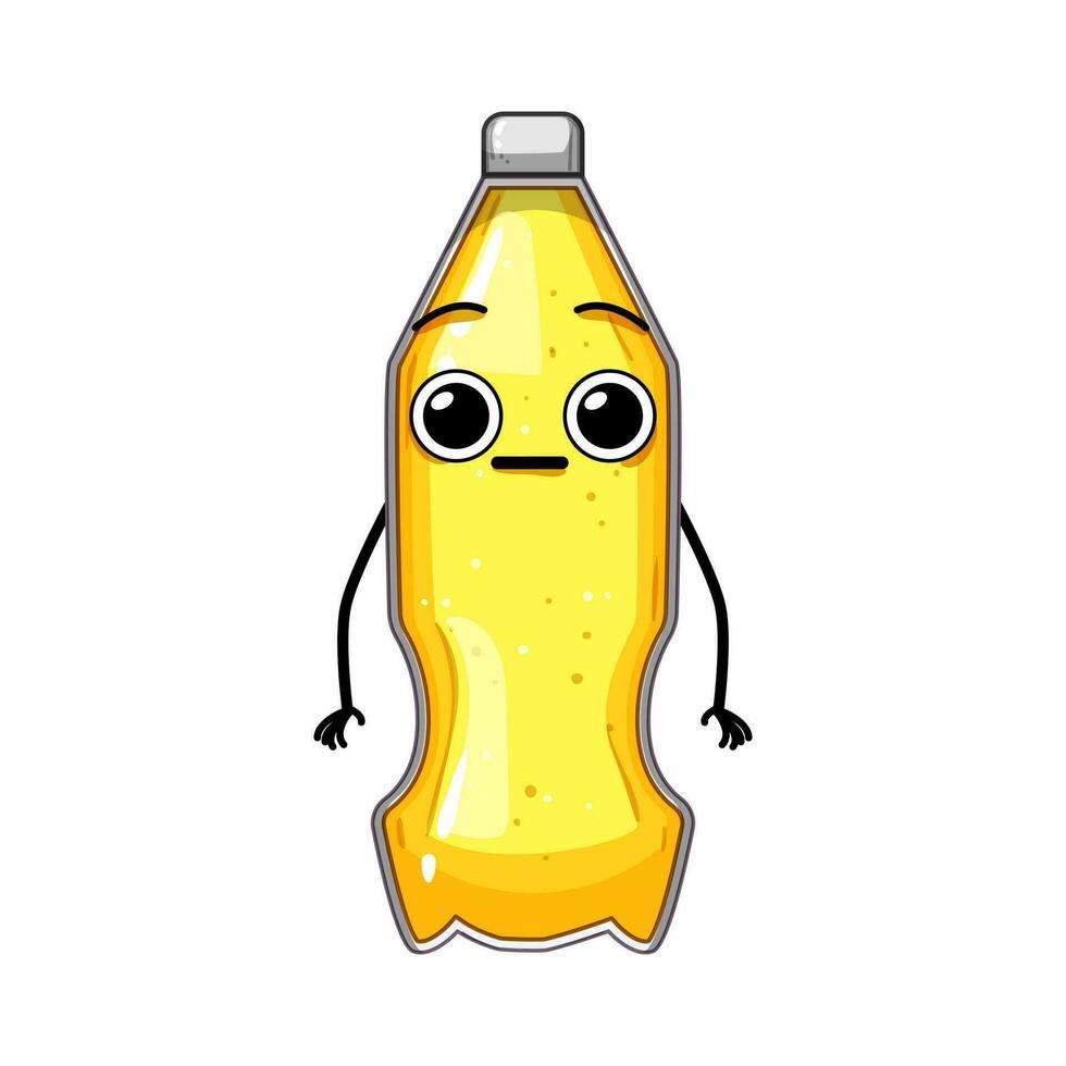 vatten soda flaska karaktär tecknad serie vektor illustration