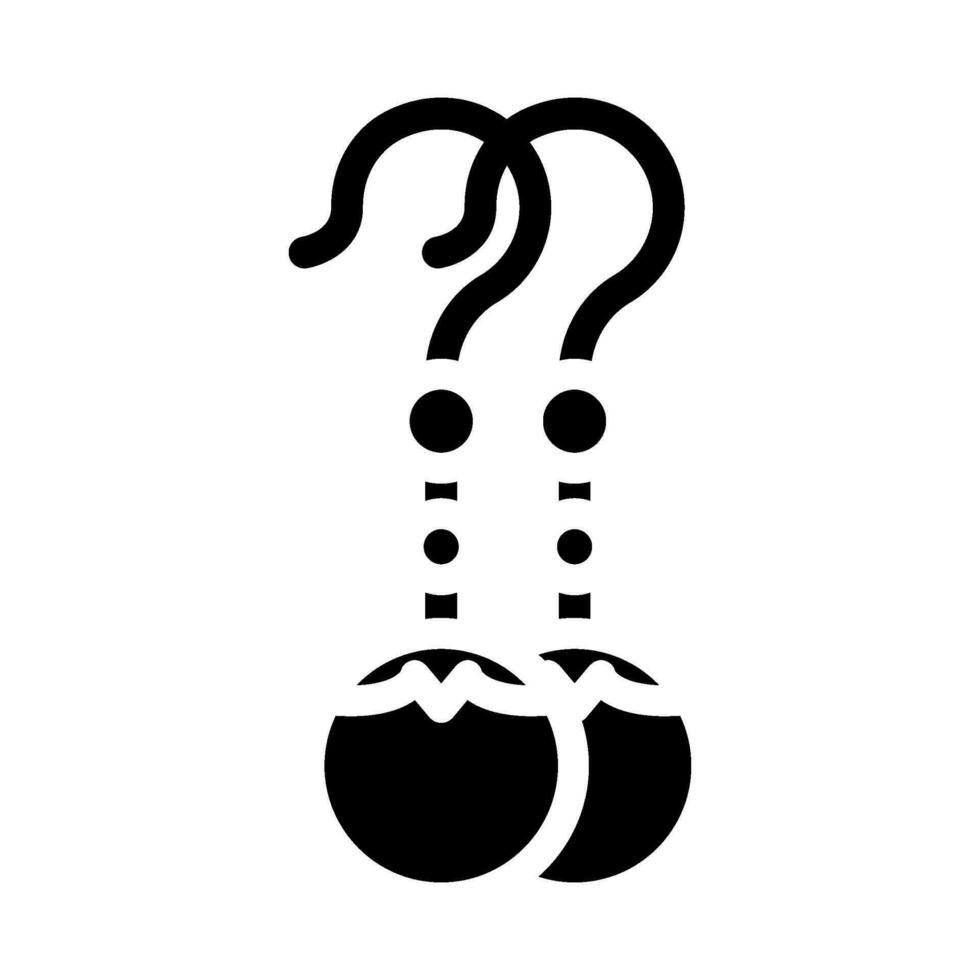 Ohrringe Schmuck Glyphe Symbol Vektor Illustration