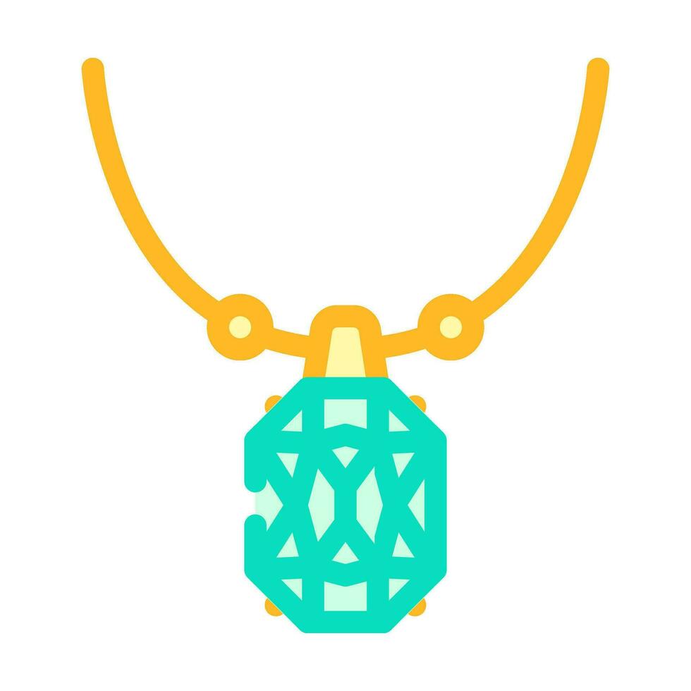 Halskette Schmuck Farbe Symbol Vektor Illustration
