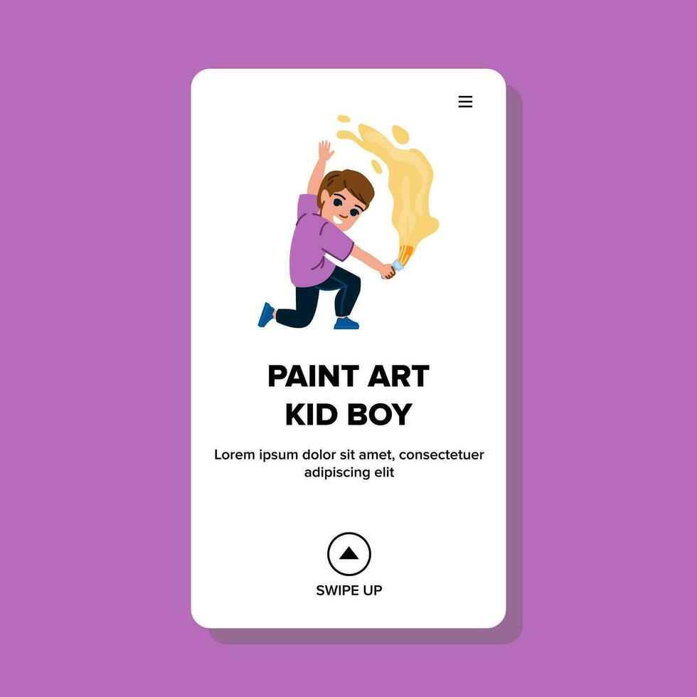 Kind Farbe Kunst Kind Junge Vektor