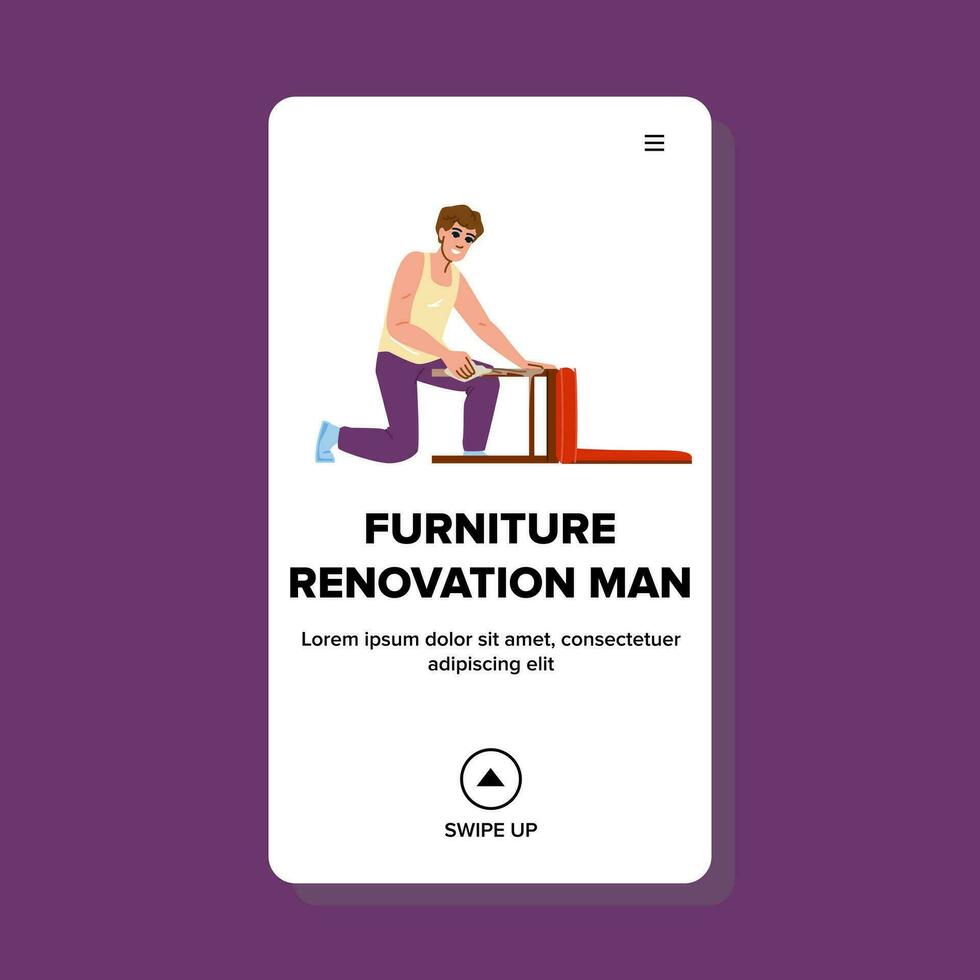 måla möbel renovering man vektor