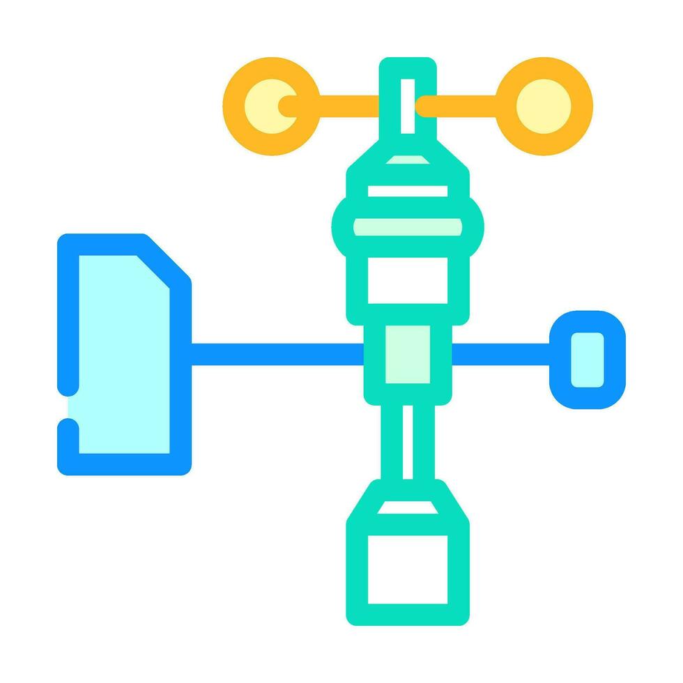 Messung Wind Turbine Farbe Symbol Vektor Illustration