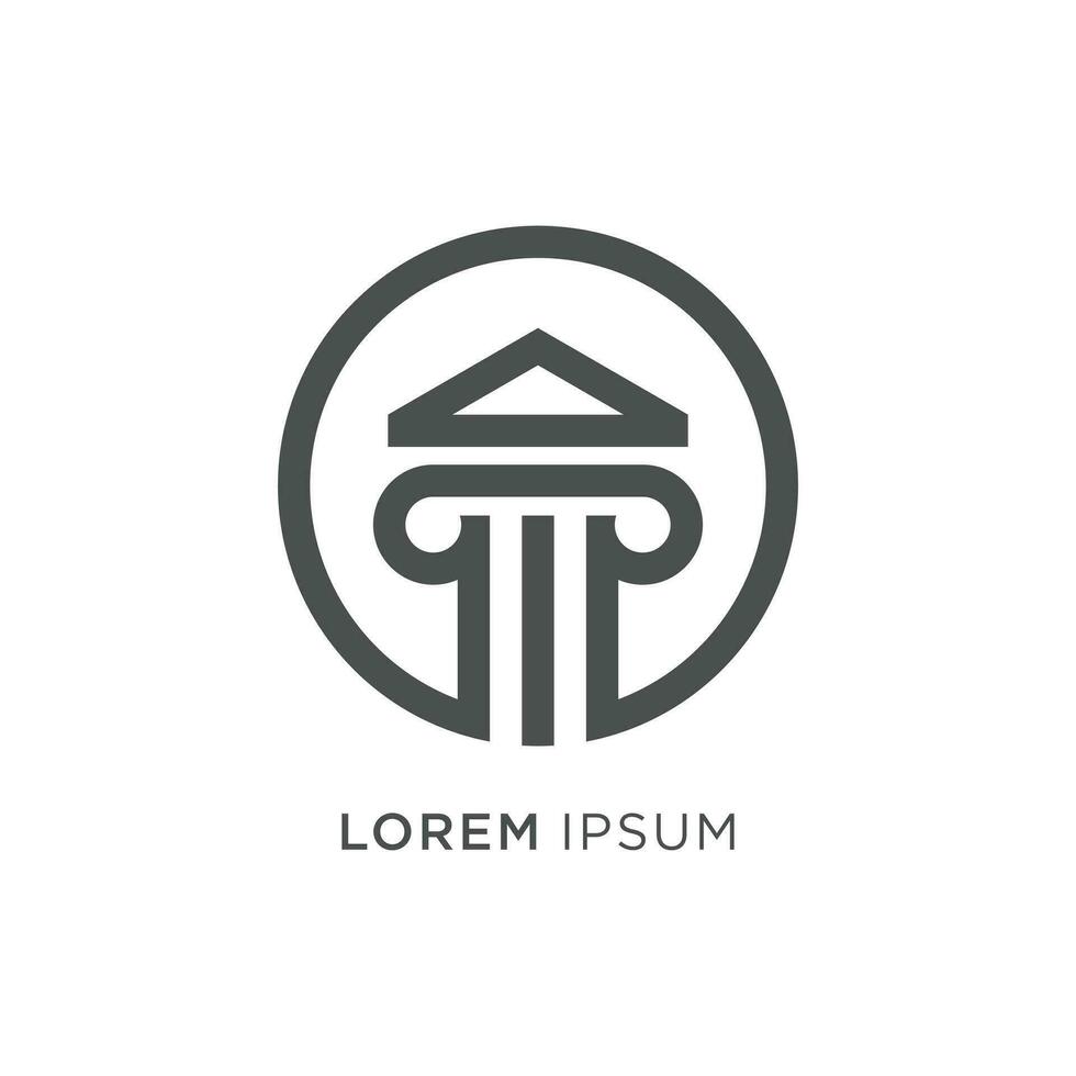Gesetz Haus Design Logo Vektor Illustration Idee Konzept