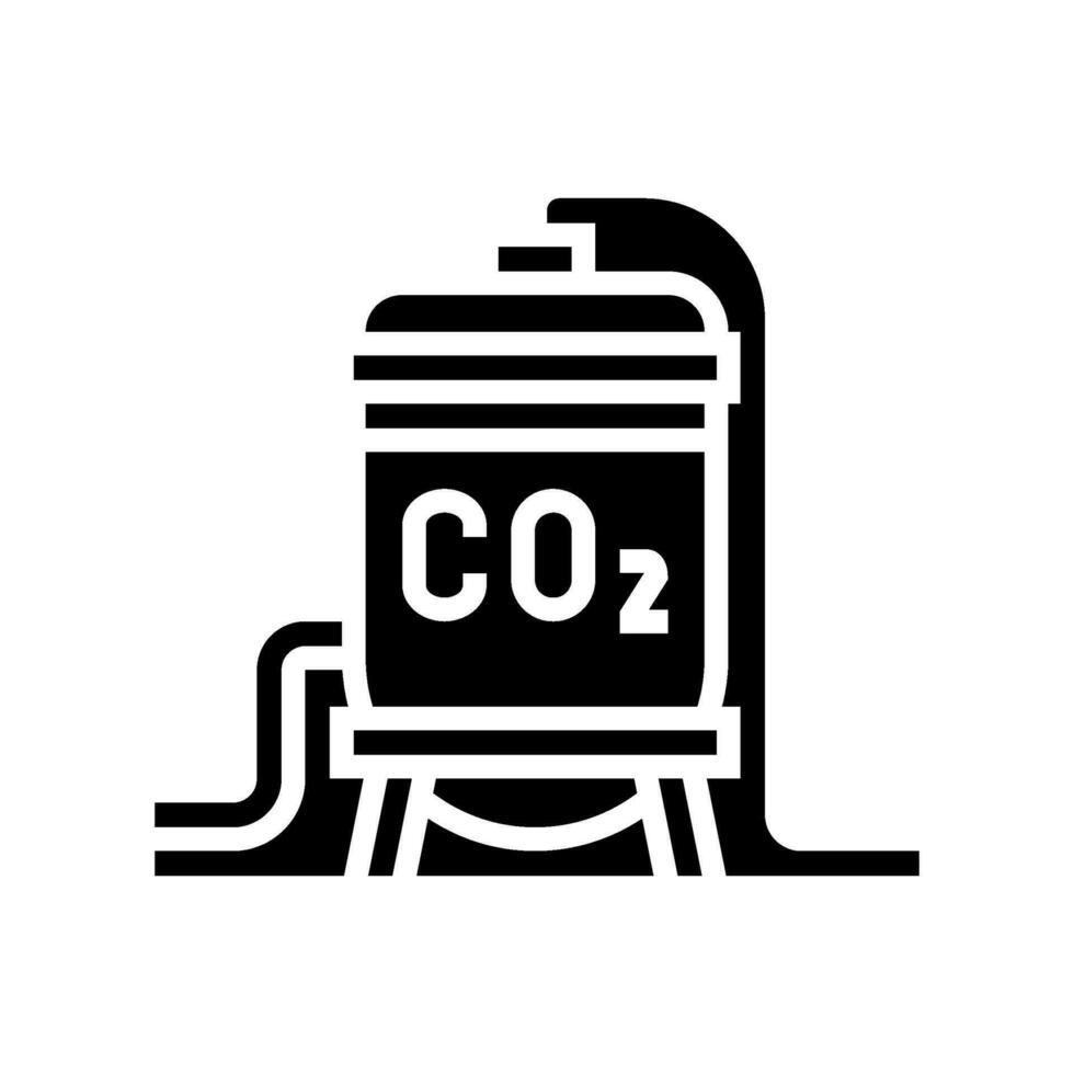 Lager Kohlenstoff Glyphe Symbol Vektor Illustration