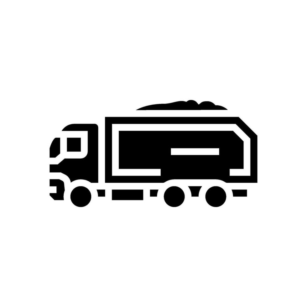 Transport Biomasse Glyphe Symbol Vektor Illustration