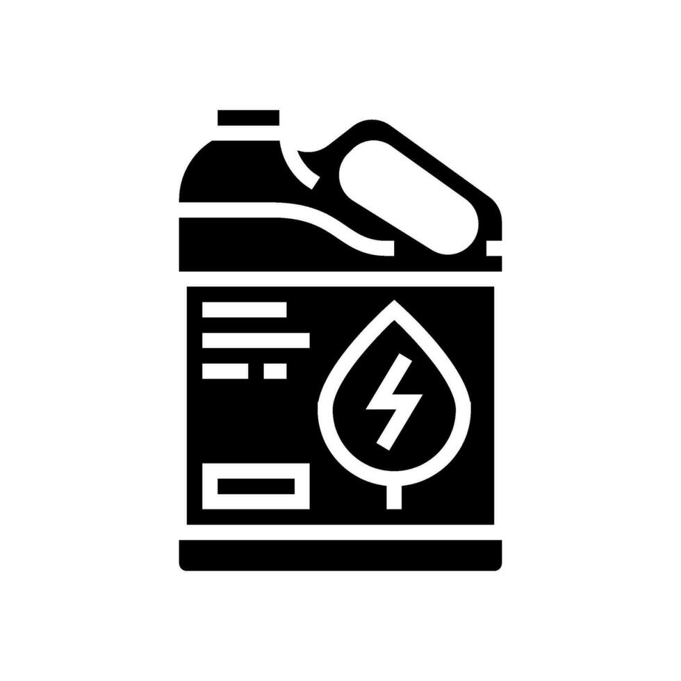 Biotreibstoff Produktion Biomasse Glyphe Symbol Vektor Illustration