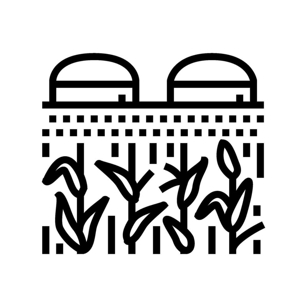 Bioenergie Landwirtschaft Biomasse Linie Symbol Vektor Illustration
