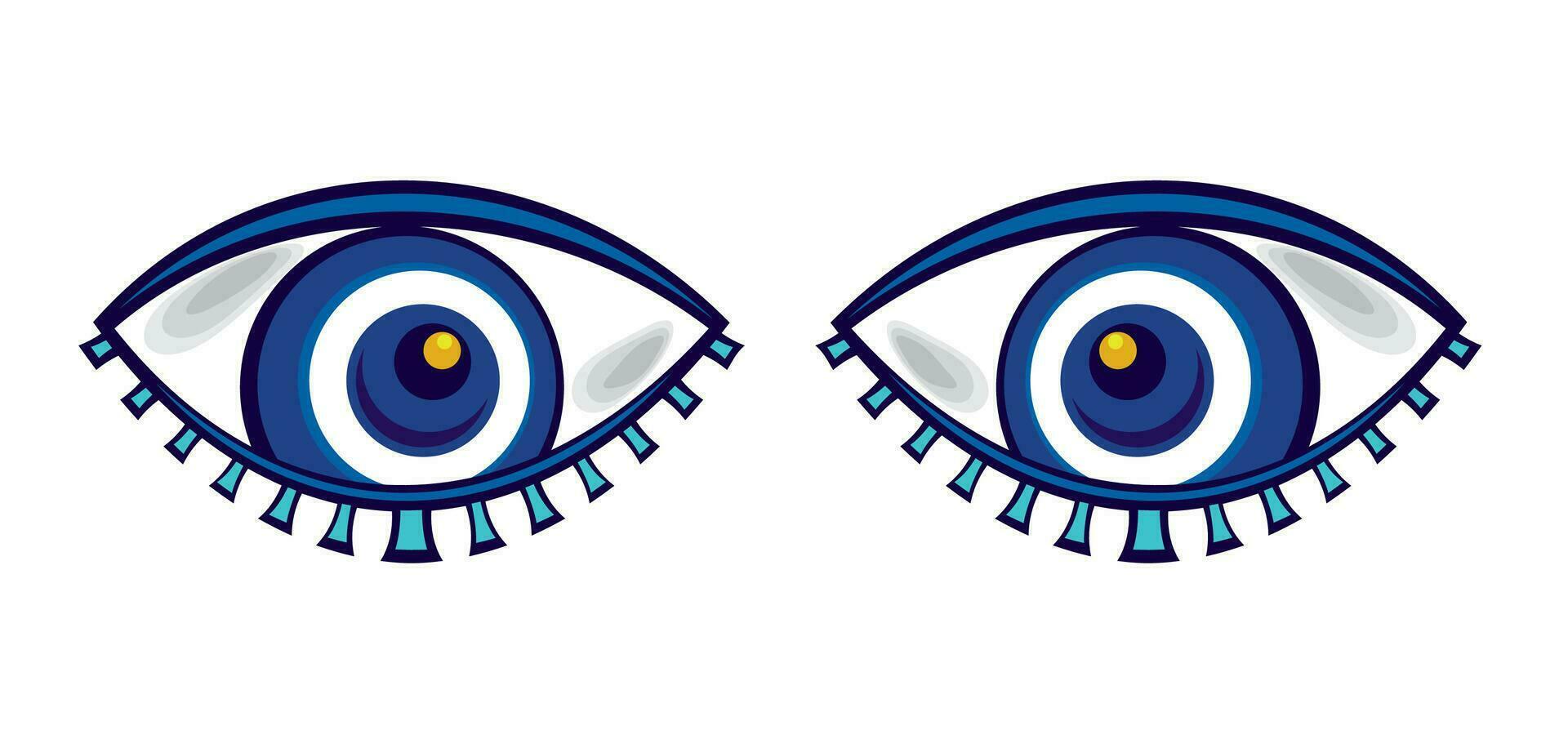 Auge Symbol. öffnen Auge. ein Aussicht oder Sichtweite Symbol. isoliert Vektor Illustration auf Weiß Hintergrund.