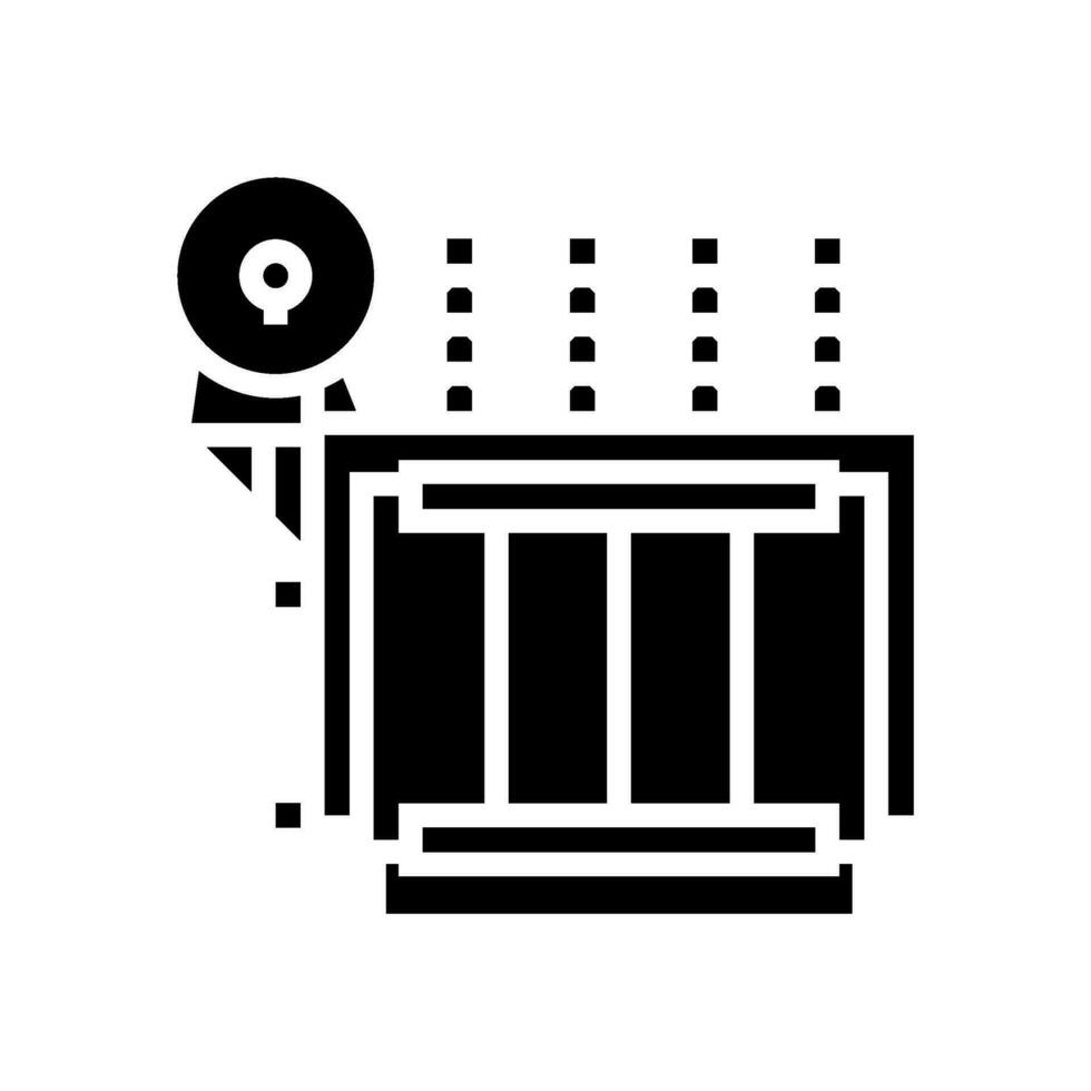 Transformator elektrisch Gitter Glyphe Symbol Vektor Illustration